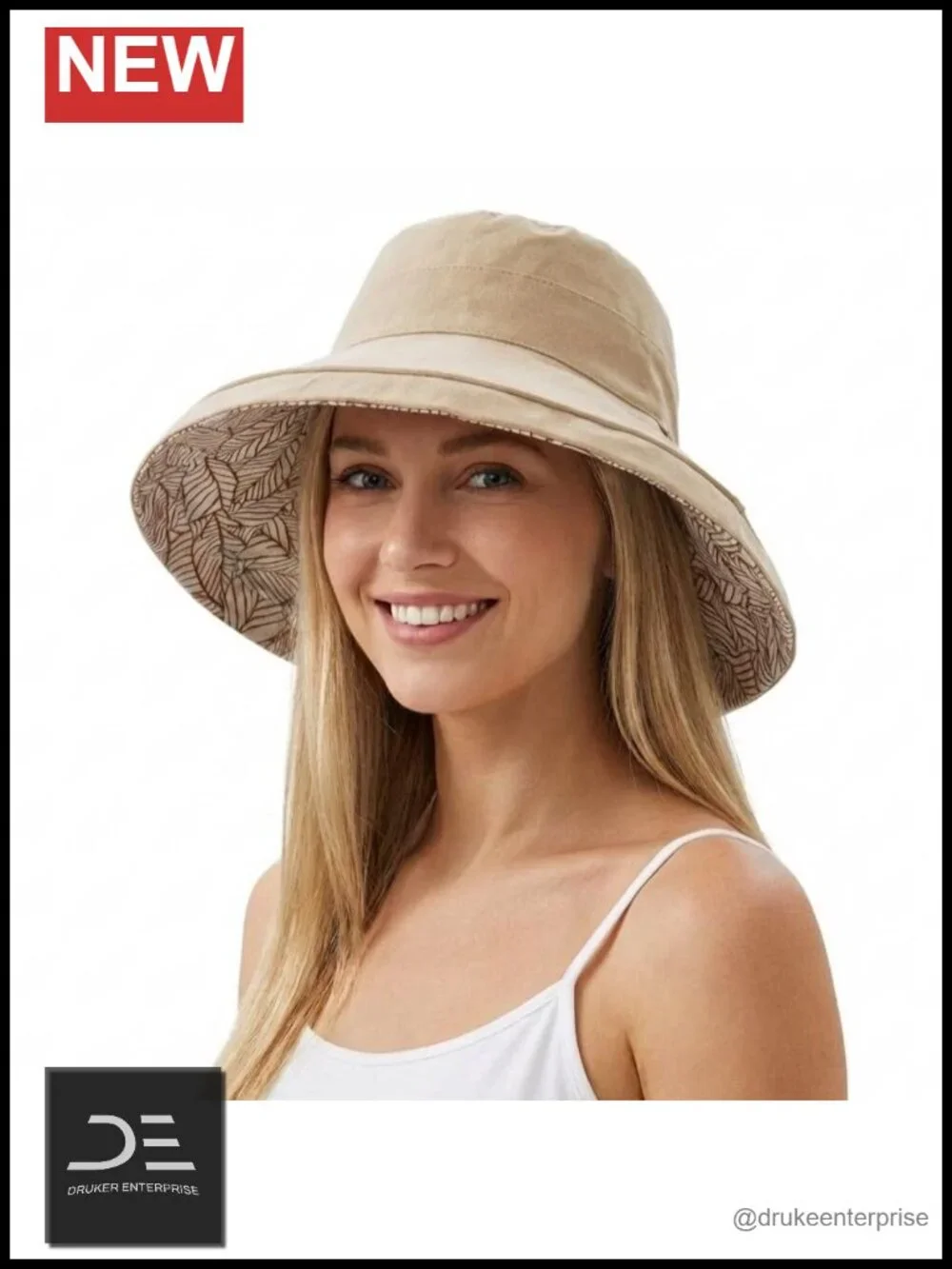 Reversible Bucket Hat Wide Brim UPF 80+ Sun Protection Foldable Outdoor Cap